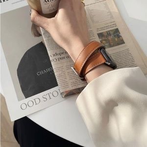 Apple Watch band 38mm faux leather wrap around